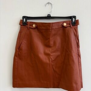 LOFT Rich Tan Mini Skirt